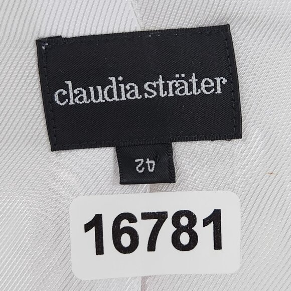 Claudia Strater Jacket Womens EU 42 US 12 Off White Cream Linen Blazer Classic - Picture 10 of 15